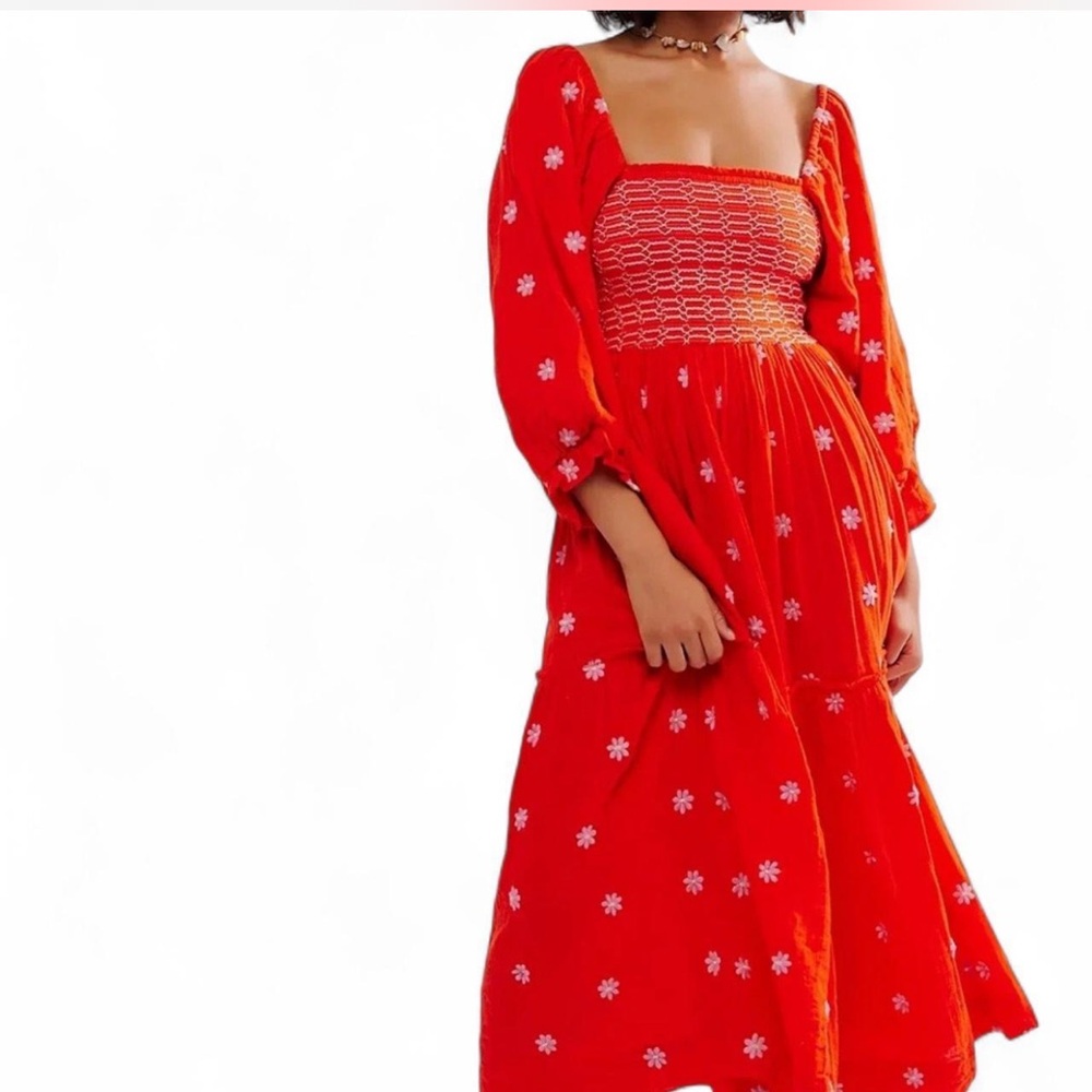 Free People Daliah Embroidered Dress